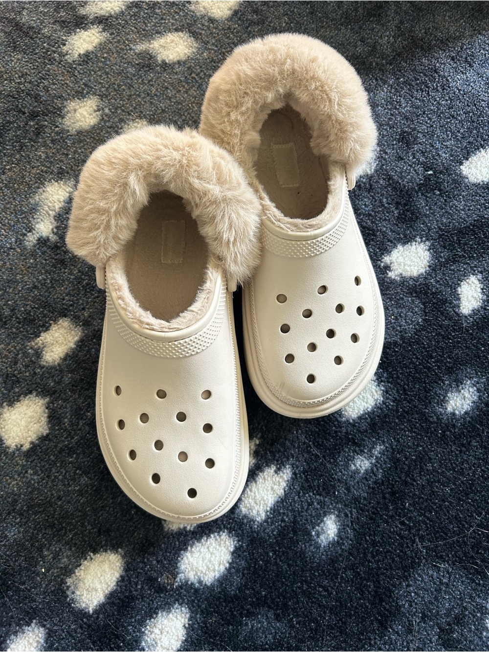 Croc Stompers Fur Lined - Cream